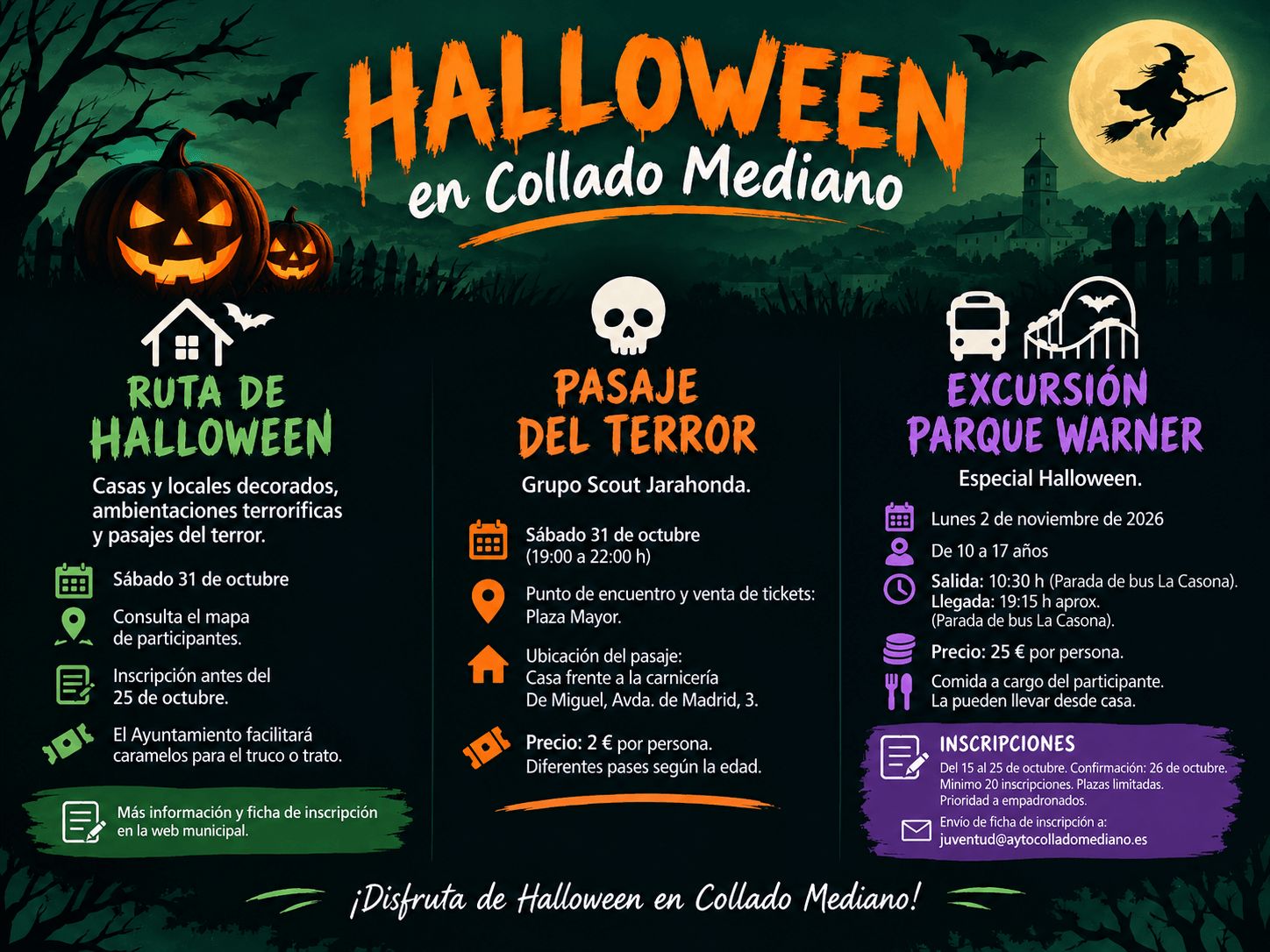 Collado Halloween 2026 en Collado Mediano: ruta de casas decoradas, pasaje del ...